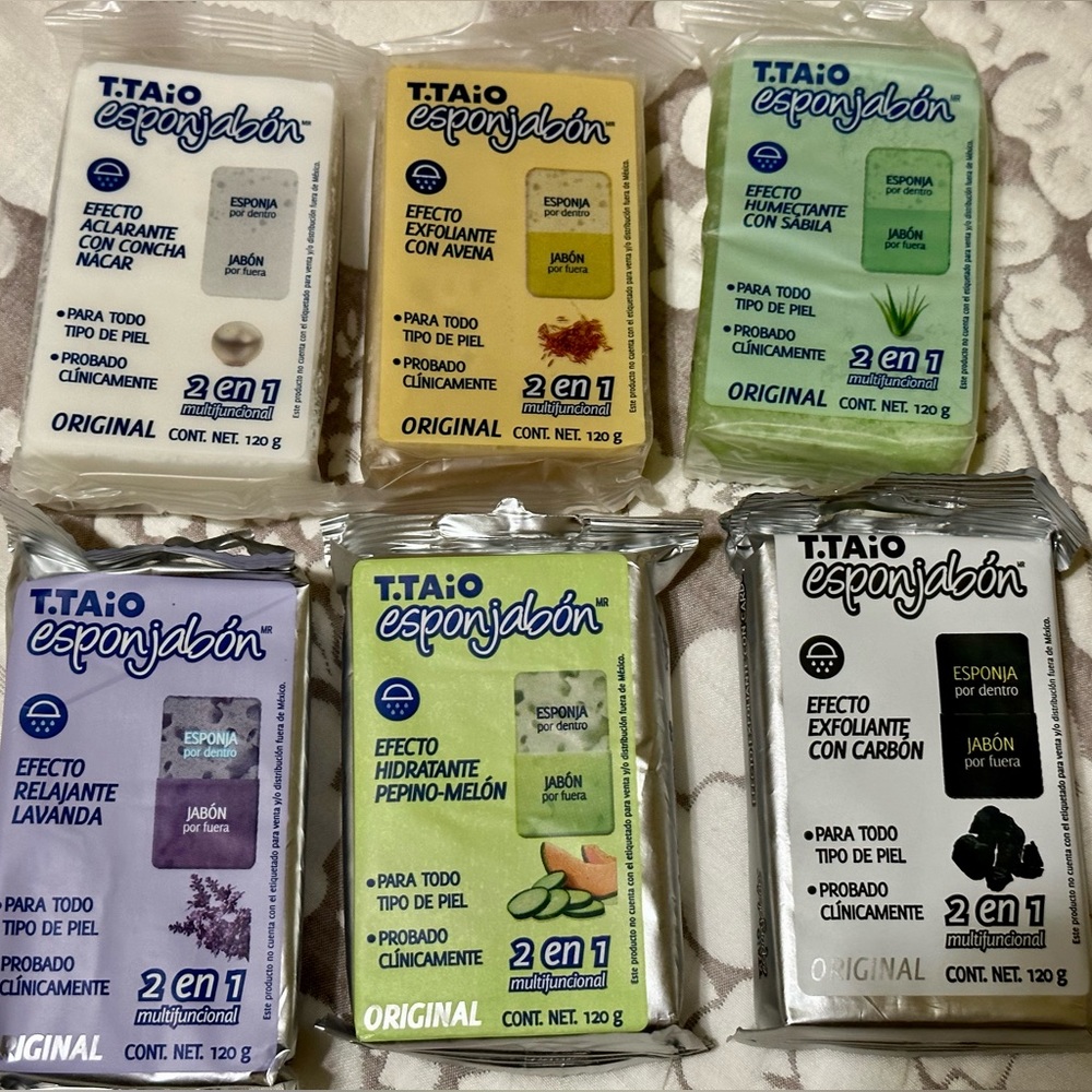 Esponjabón‎ Soap set of 6, for all skin types